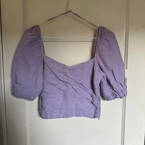 💜Zara Ruched Crop Top